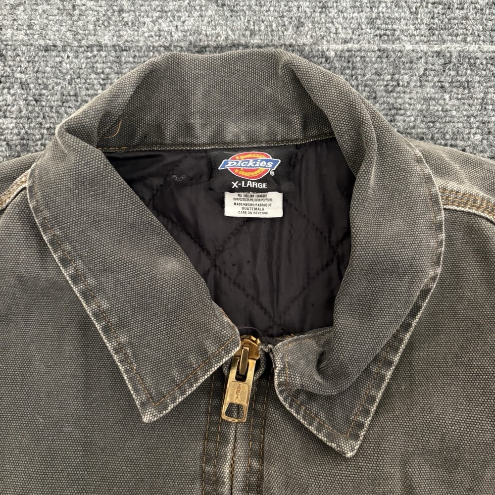 New Vintage Y2K Dickies X Doc Martens Gray Detroit Canvas Jacket Workwear Sz XL - Picture 7 of 14